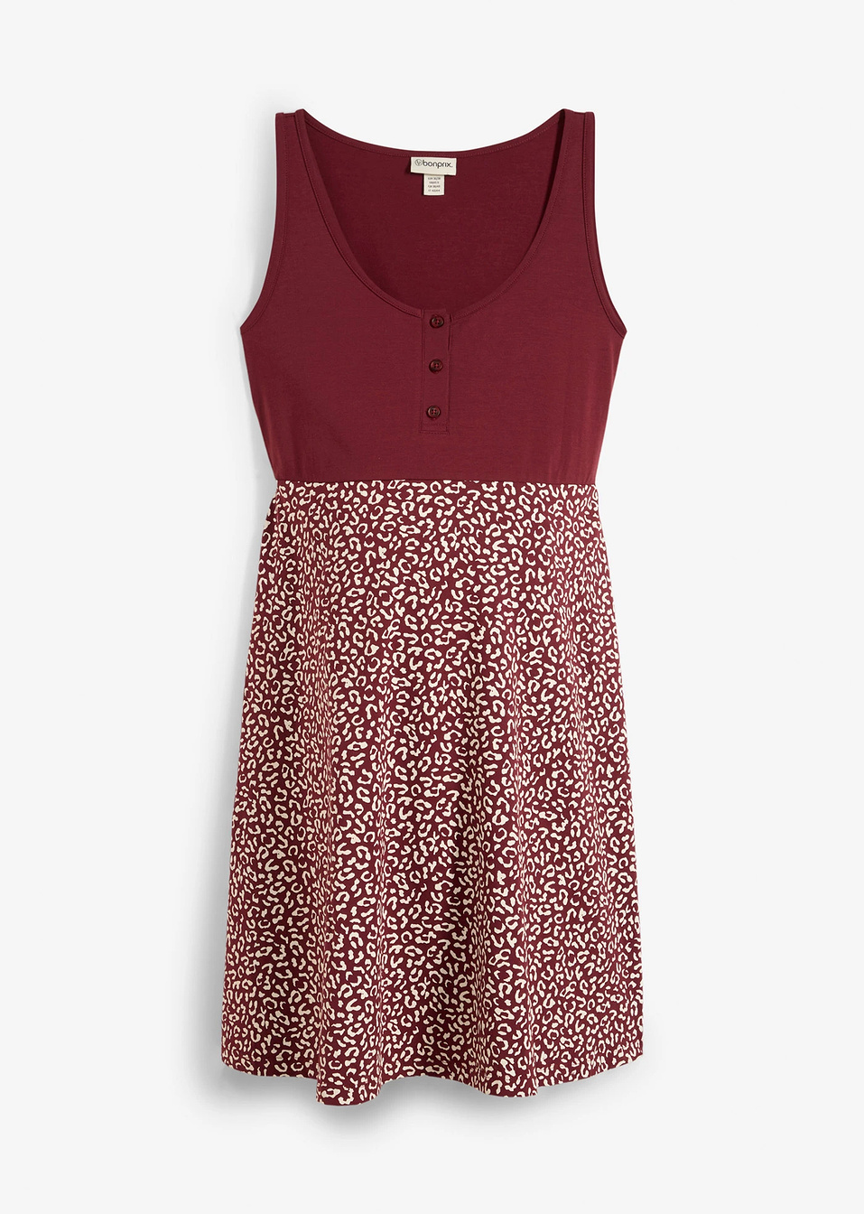 Φόρεμα εγκυμοσύνης και θηλασμού-Του μούρου σκούρο/Λευκό φλοράλ-bonprix