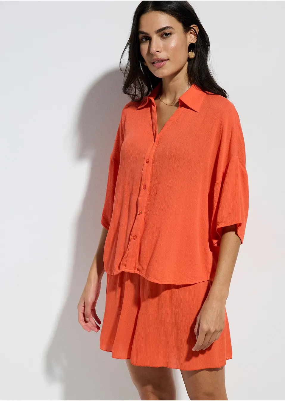 Μπλούζα για την παραλία από χυτή βισκόζη-bonprix