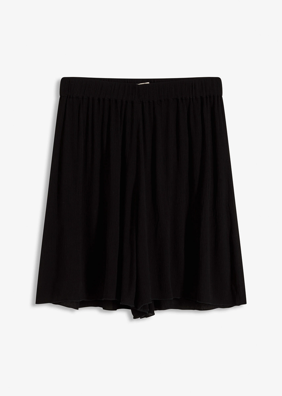 Σορτς για την παραλία από χυτή βισκόζη-Μαύρο-bonprix