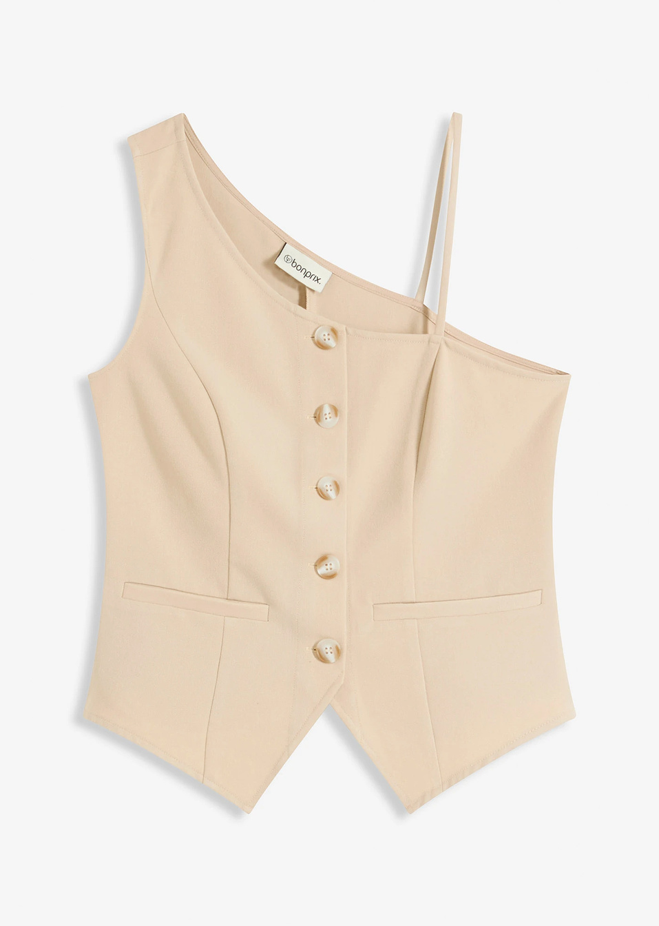 Елек с копчета-Бежово-bonprix