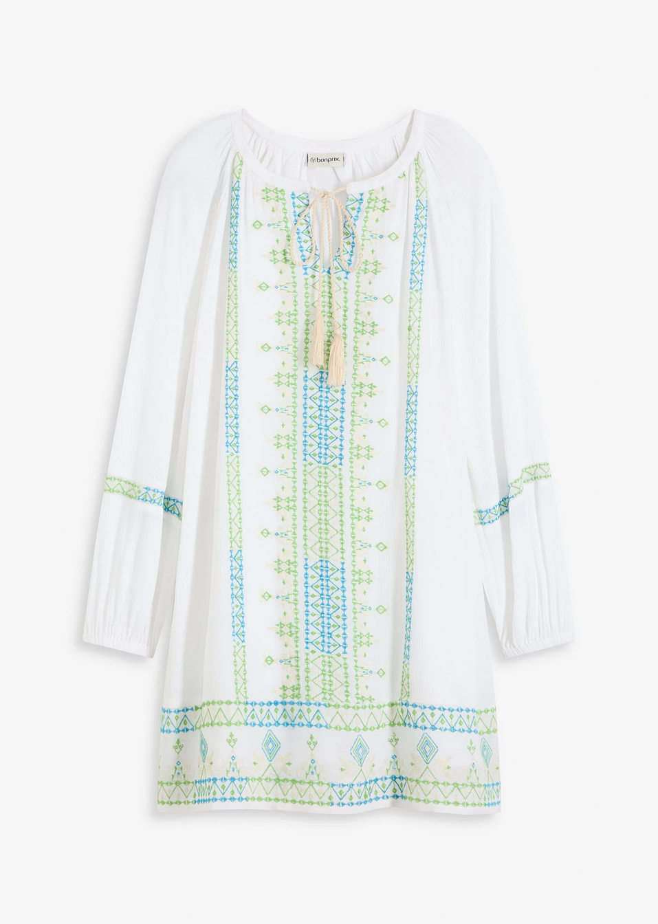 Μίνι φόρεμα-Λευκό-bonprix