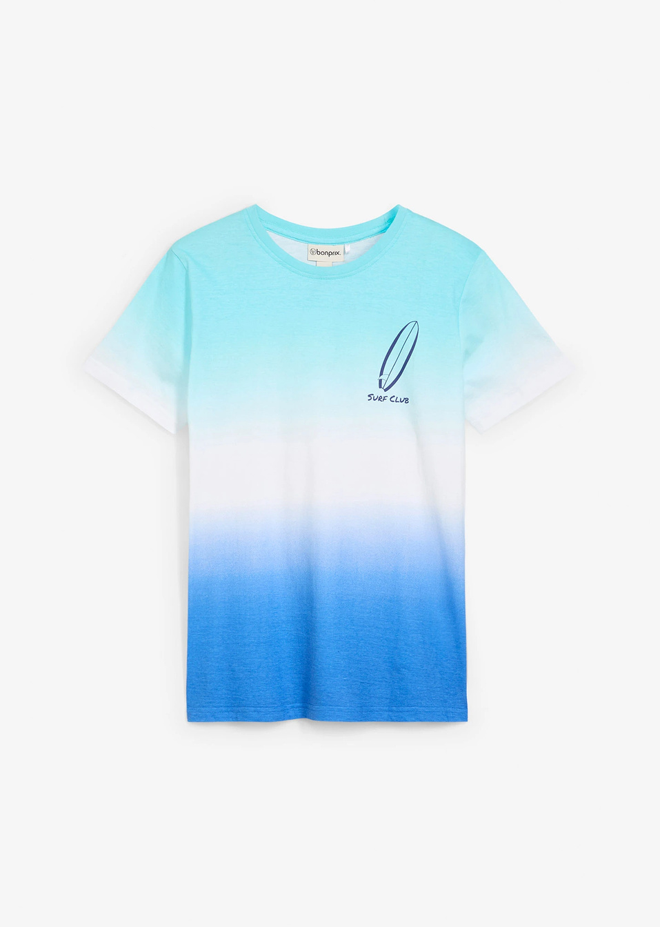 Тениска от био памук-Ярко синьо/Аква/Бяло/Нощно синьо-bonprix
