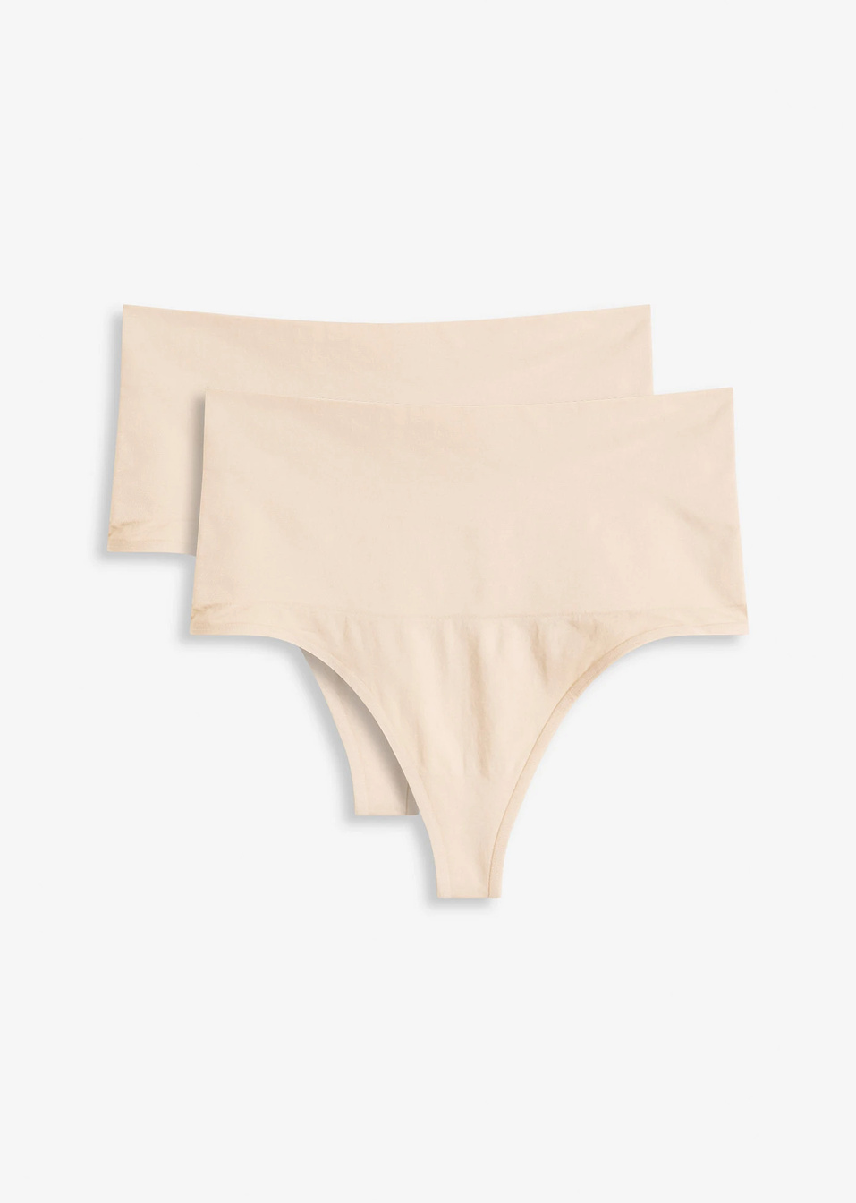 Στρινγκ χωρίς ραφές με μεσαίο αποτέλεσμα σύσφιγξης (συσκευασία των 2)-Της άμμου-bonprix