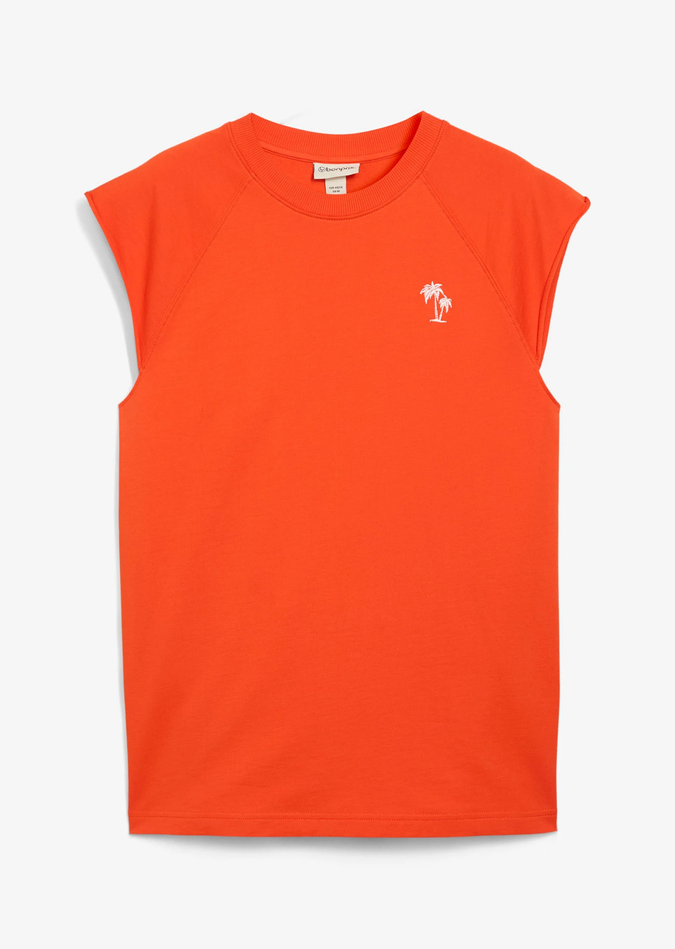 Αμάνικο φούτερ από καθαρό βαμβάκι-Πορτοκαλί-bonprix