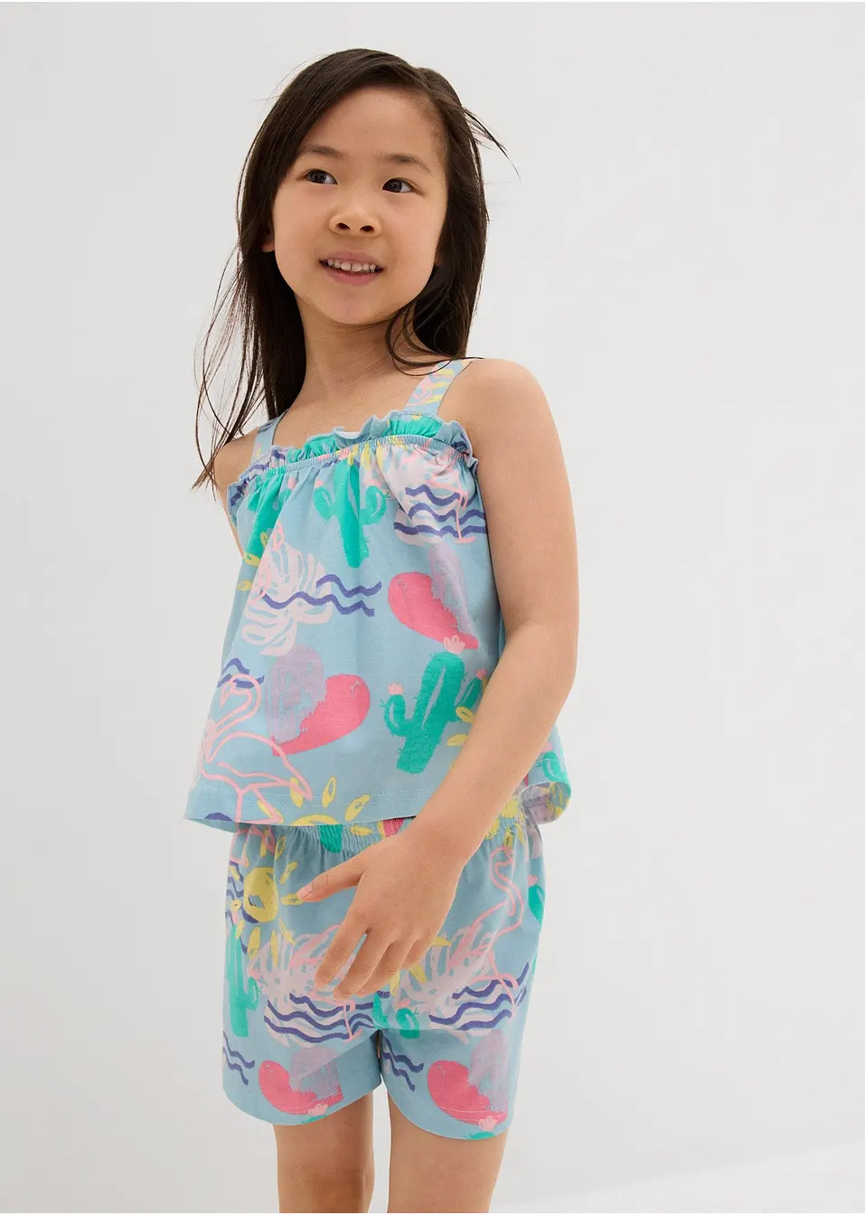 Τοπ και σορτς (σετ 2 τεμ.) από καθαρό βιολογικό βαμβάκι-bonprix