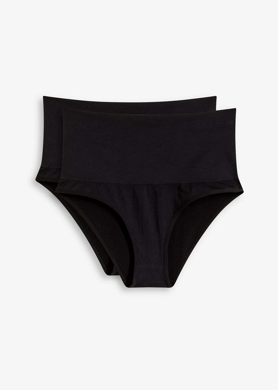 Σλιπ χωρίς ραφές με μεσαίο αποτέλεσμα σύσφιγξης (συσκευασία των 2)-Μαύρο-bonprix