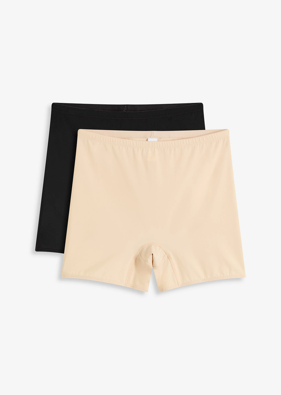 Σορτς που σμιλεύει με μεσαία σύσφιγξη (συσκευασία των 2)-Μαύρο/Της άμμου-bonprix