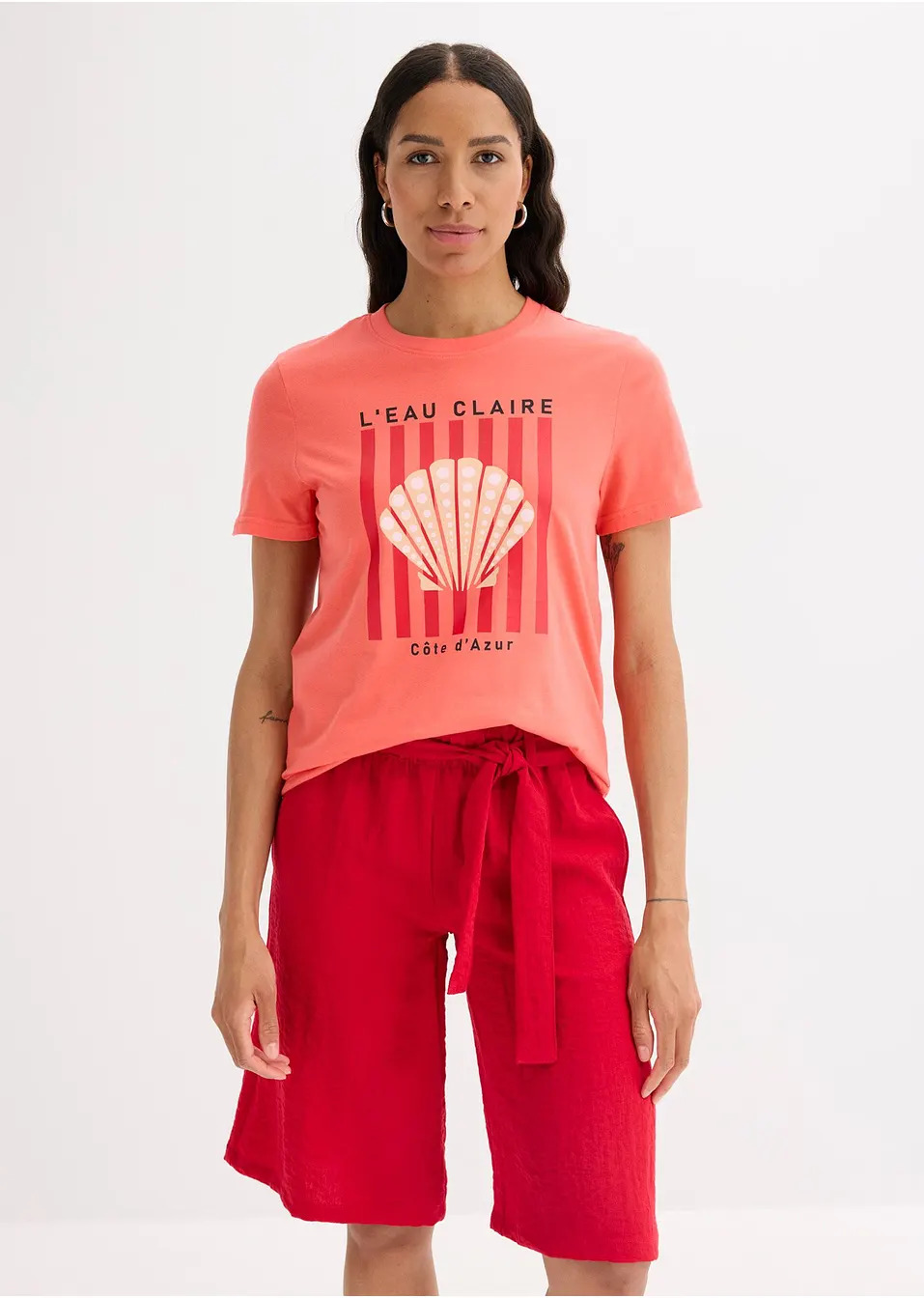 T-shirt από καθαρό βαμβάκι-bonprix