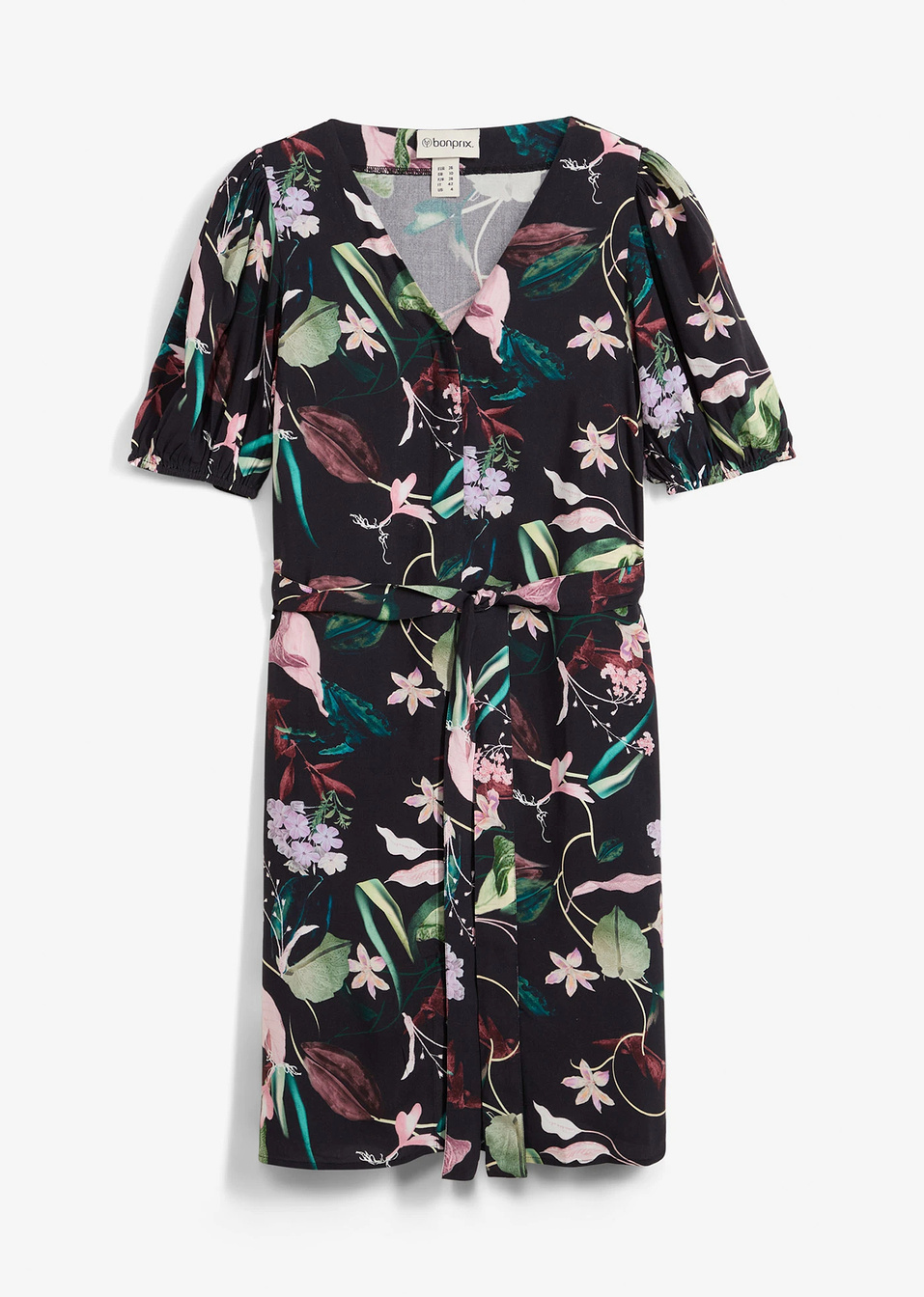 Φόρεμα εγκυμοσύνης και θηλασμού 2-σε-1 από χυτή βισκόζη-Μαύρο/Καφέ του μαονιού/Καφέ κοκκινωπό/Ροζ vintage-bonprix