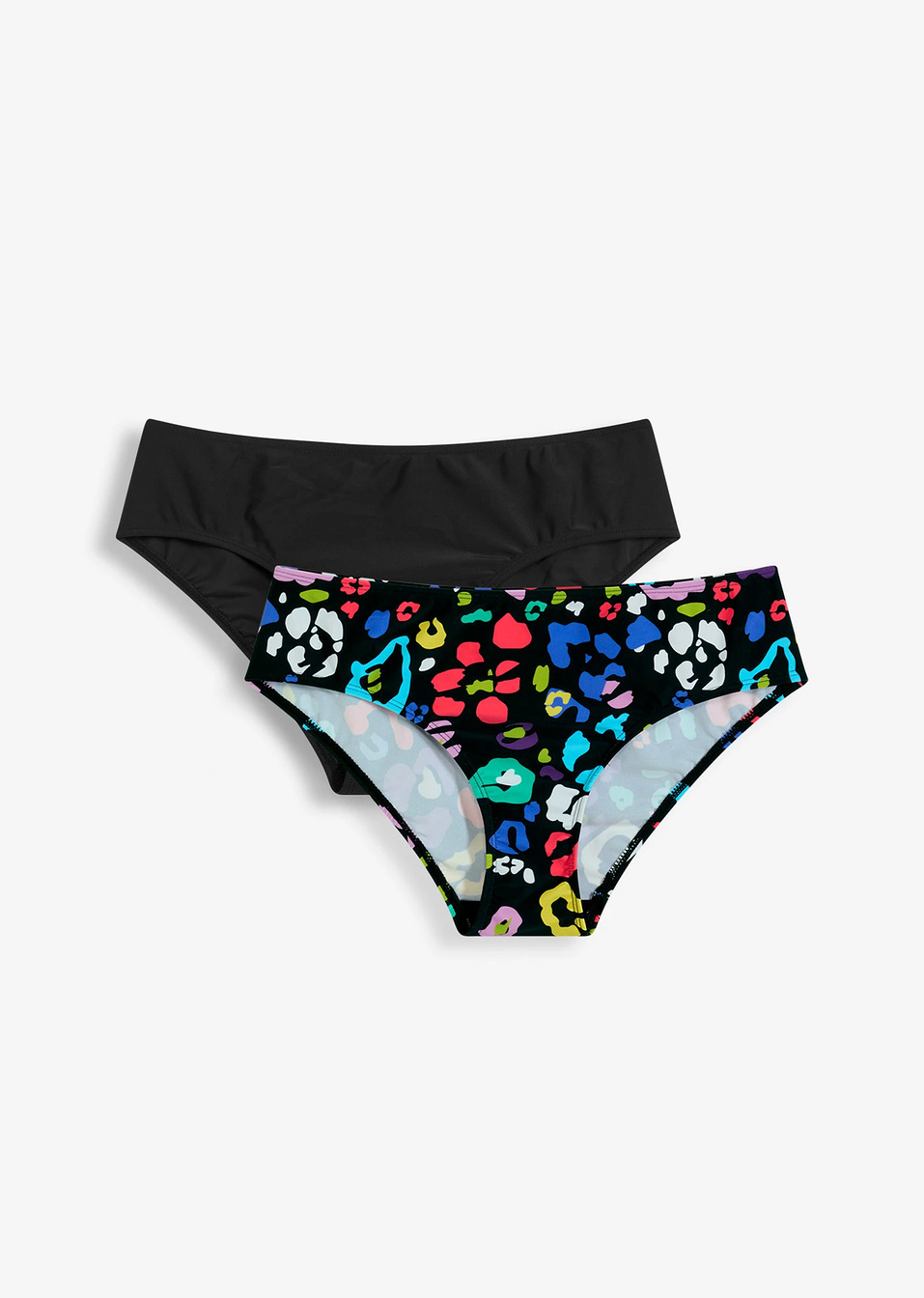 Σλιπ για μπικίνι (συσκευασία των 2)-Μαύρο/Πολύχρωμο-bonprix
