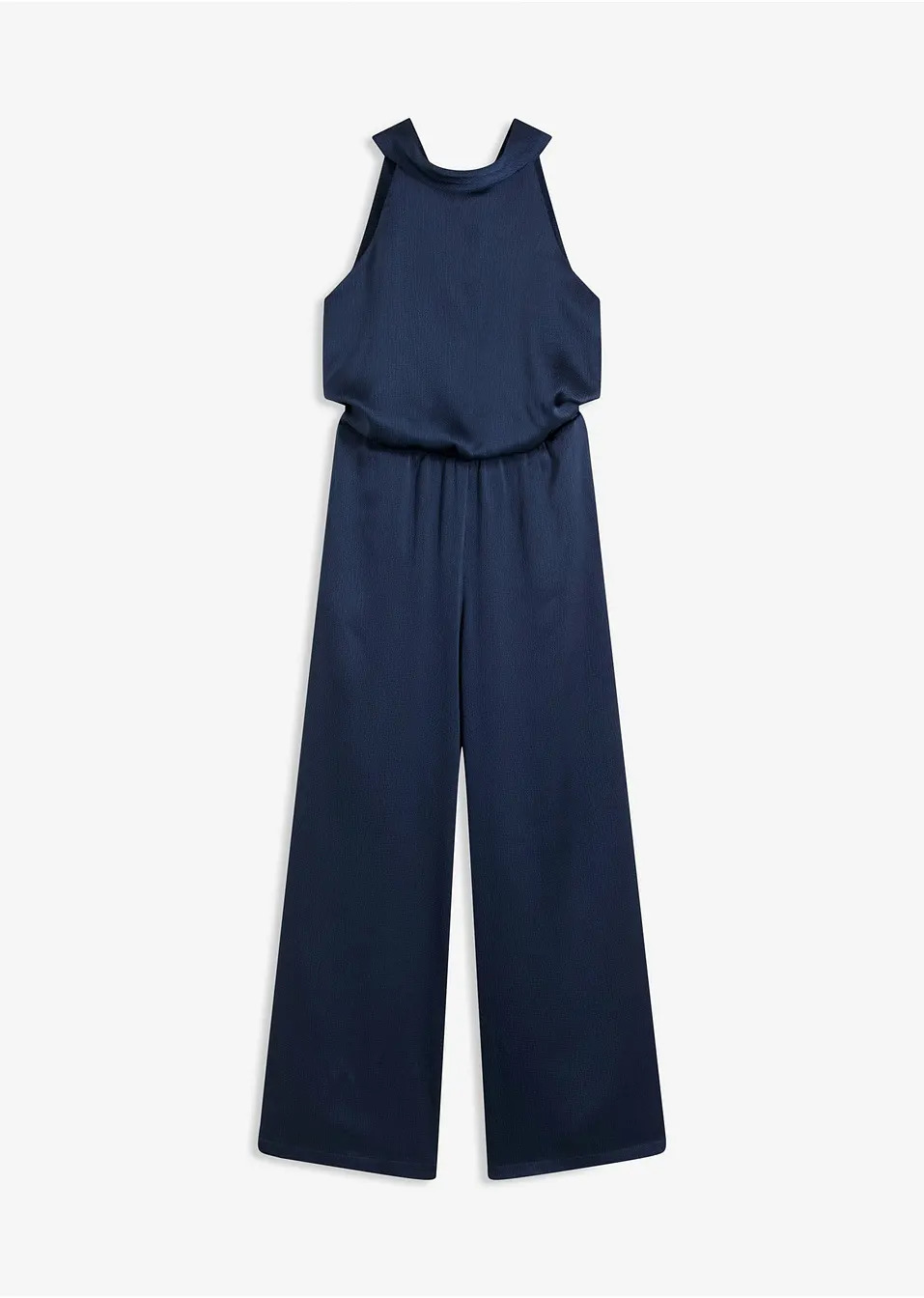 Ολόσωμη φόρμα από ανάγλυφο σατέν-Μπλε σκούρο-bonprix