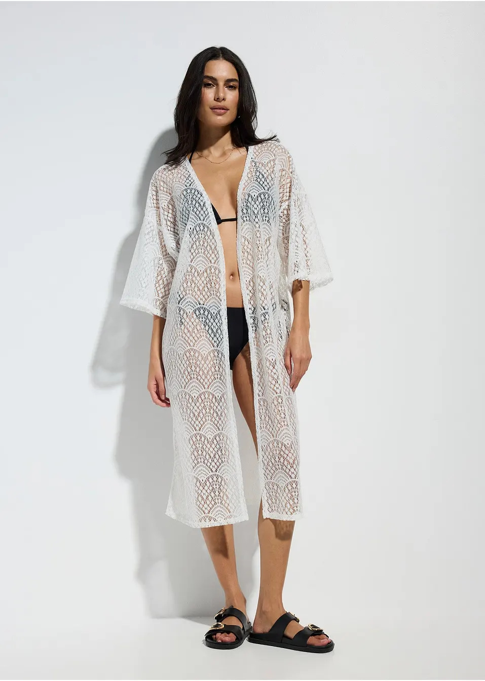 Πουκαμίσα με μανίκια κιμονό για την παραλία-bonprix