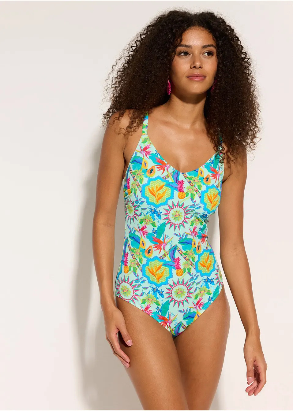 Ολόσωμο μαγιό με λαιμόκοψη V-bonprix