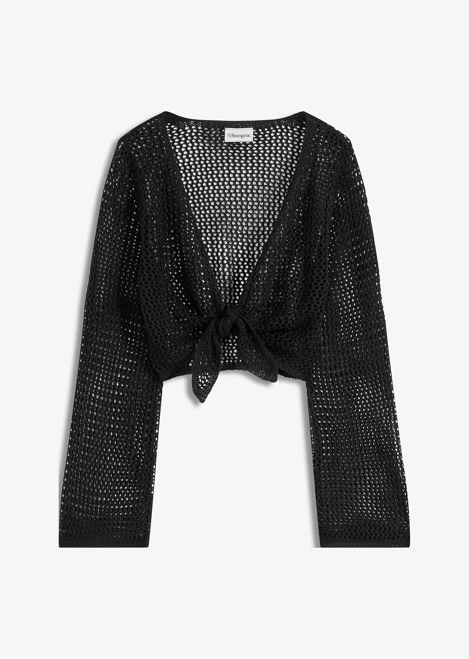 Διάτρητη ζακέτα για την παραλία-Μαύρο-bonprix