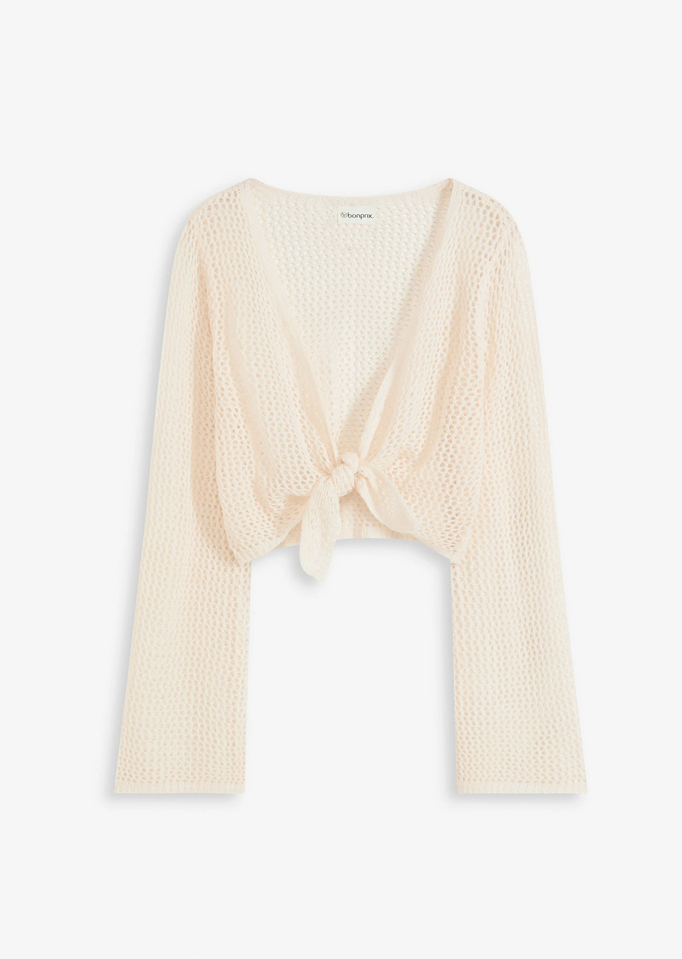 Διάτρητη ζακέτα για την παραλία-Μπεζ-bonprix
