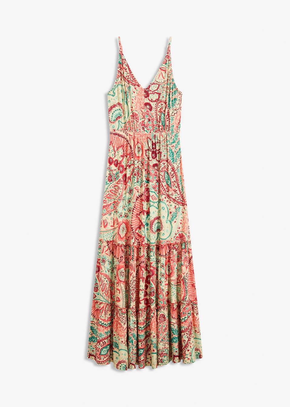 Φόρεμα με τιράντες από μαλακή σύμμεικτη βισκόζη-Πορτοκαλί-bonprix