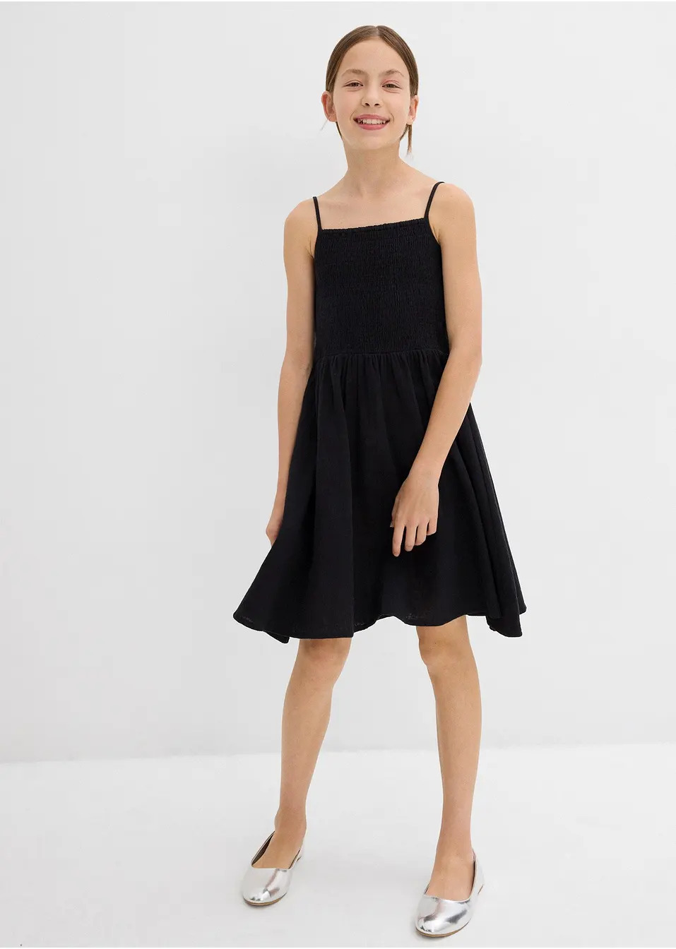 Φόρεμα με τιράντες από καθαρό βαμβάκι-bonprix