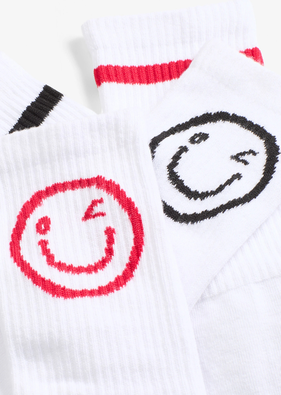 Κάλτσες τένις με βιολογικό βαμβάκι (συσκευασία 6 ζευγαριών)-Λευκό/Μαύρο/Φραουλί/Μπλε σκούρο-bonprix