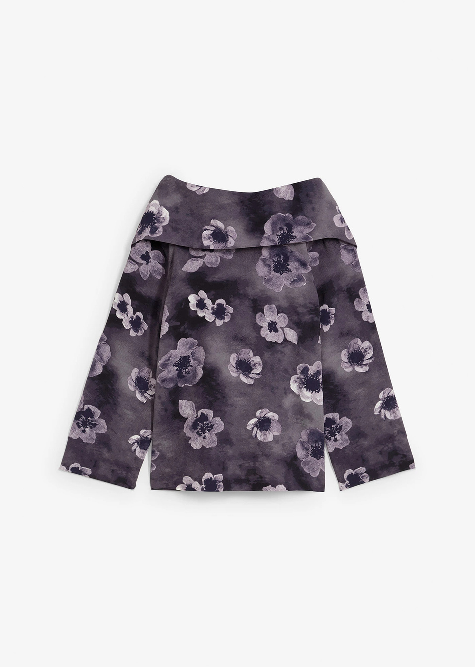 Μπλούζα από ανάγλυφο κρεπ-Γκρι σκούρο-bonprix