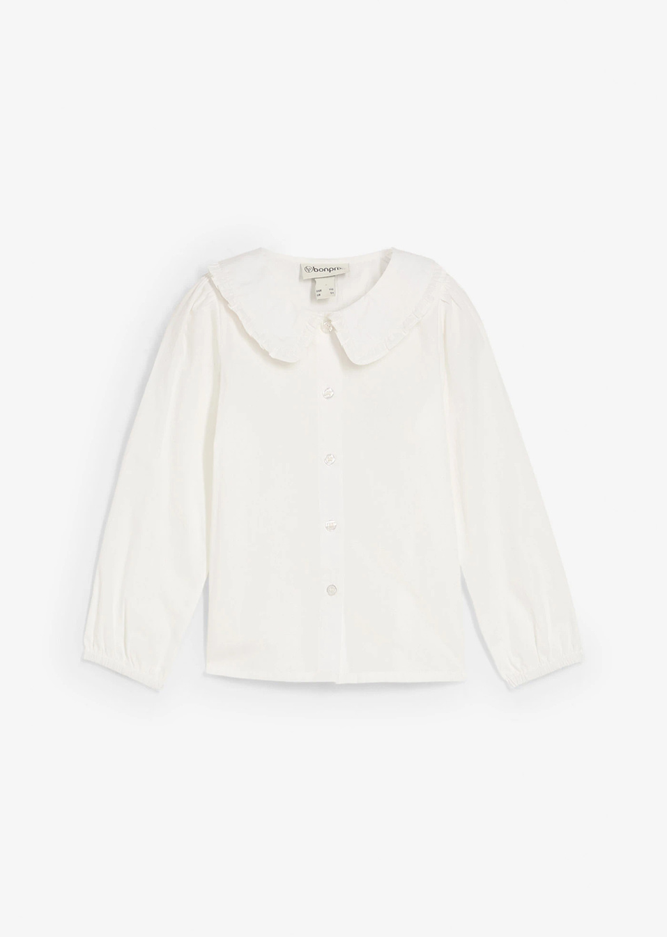 Риза от чист памук-Кремаво бяло-bonprix