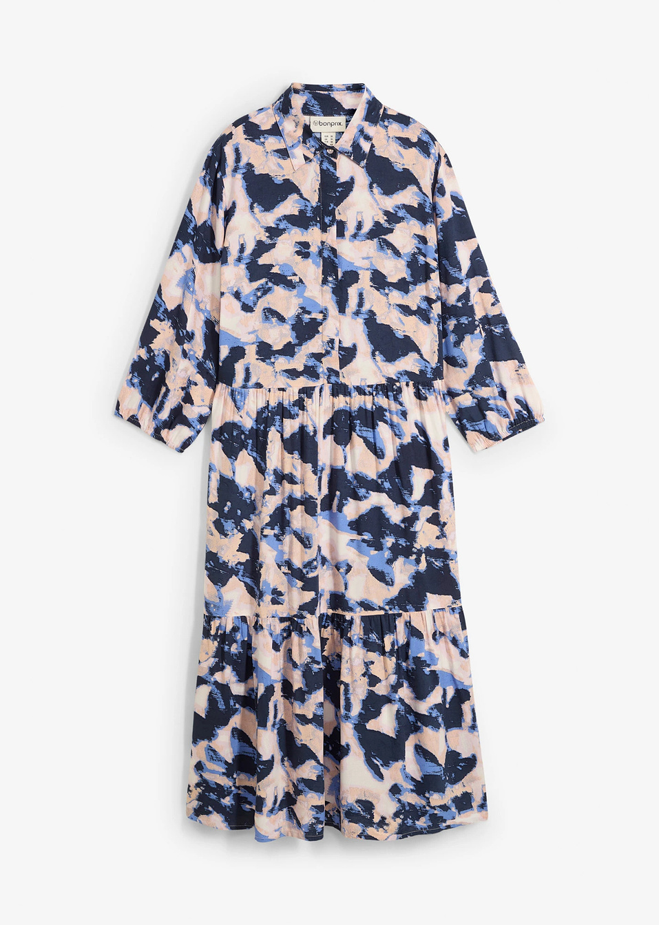 Φόρεμα τουνίκ από χυτή βισκόζη-Μπλε/Μπλε σκούρο/Ροζ ανοιχτό/Ροζ ροδακινί/Ροζ παλ-bonprix