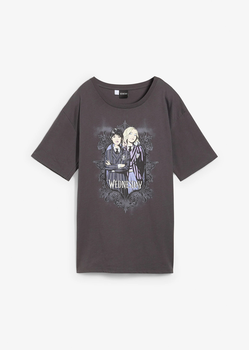 T-shirt Wednesday από καθαρό βαμβάκι-Γκρι σκούρο μπατίκ-Wednesday