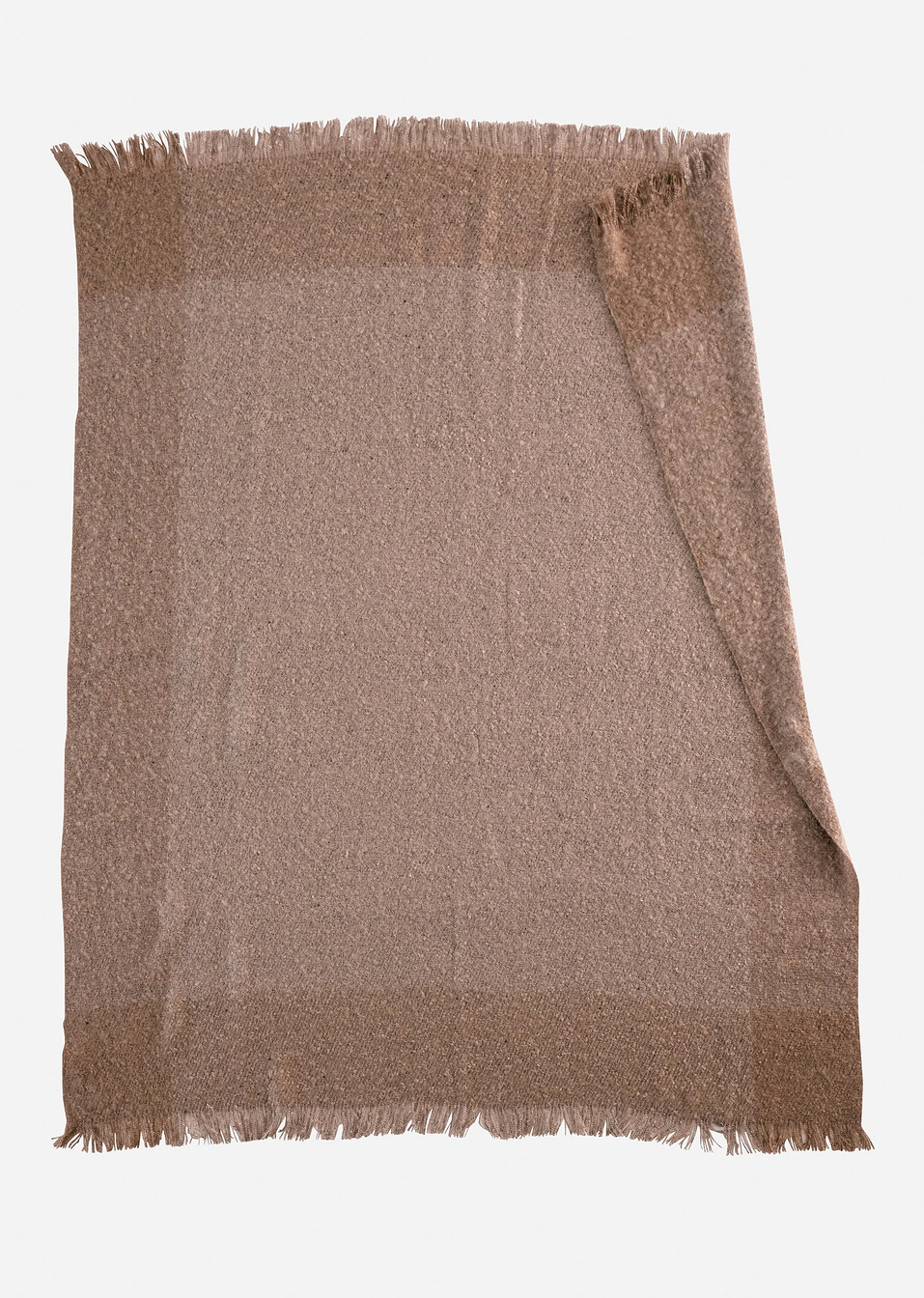 Одеяло с ресни-Кафяво меланж-bonprix