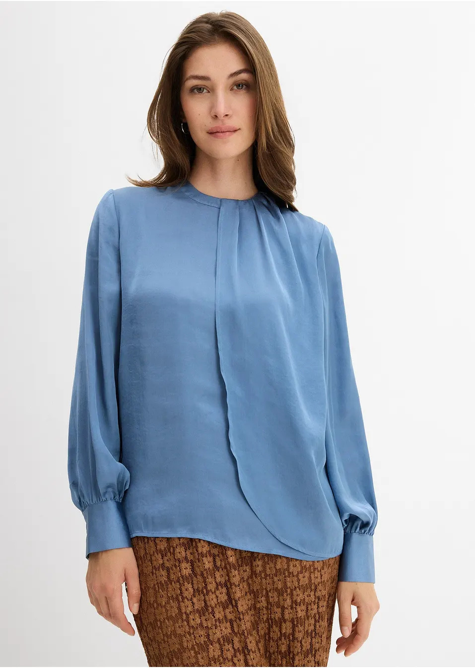 Μπλούζα από χυτό σατέν-bonprix