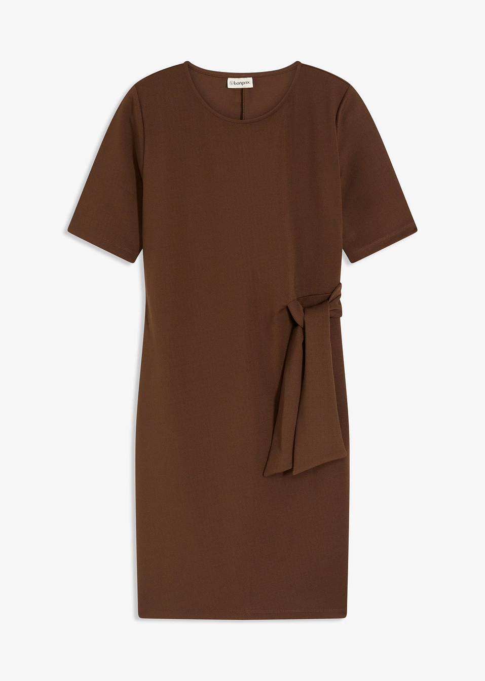 Φόρεμα ζέρσεϊ-Καφέ-bonprix