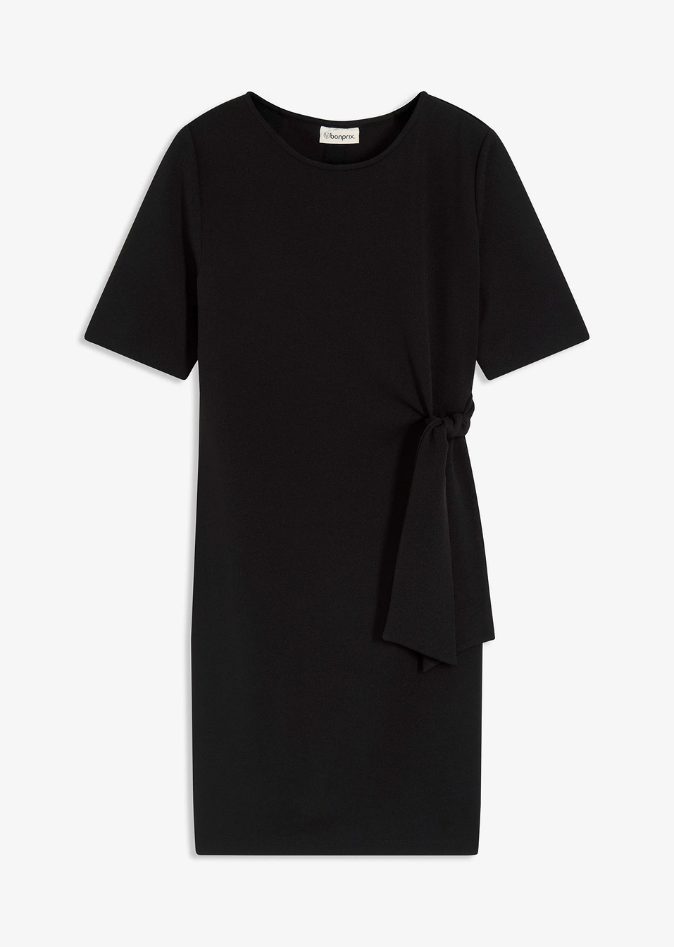 Φόρεμα ζέρσεϊ-Μαύρο-bonprix