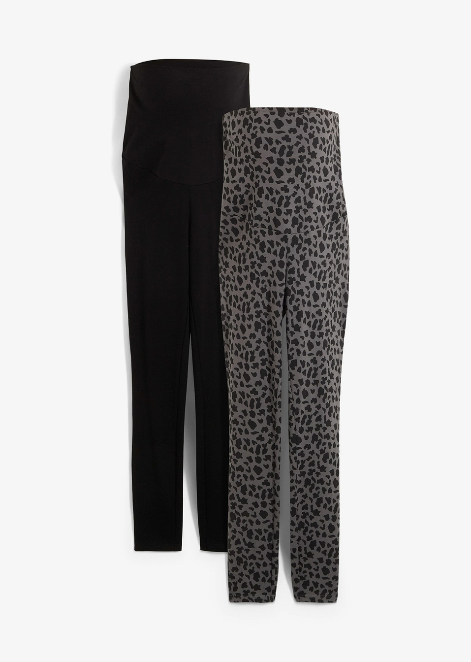 Клин за бременни с био памук (опаковка с 2 бр.)-Черно + Опушено сиво-bonprix