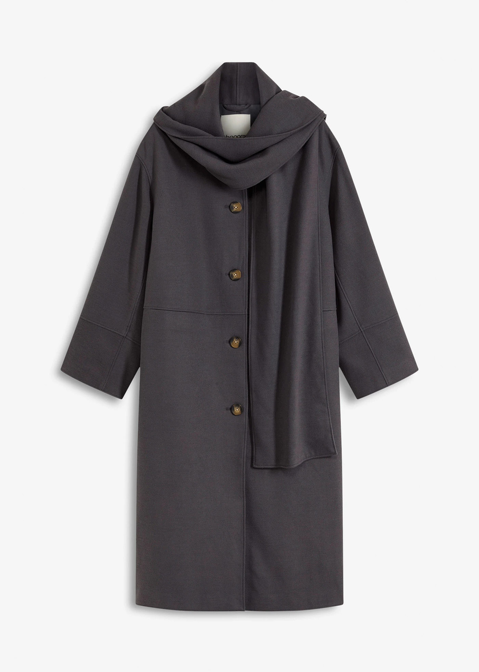 Παλτό oversized με δύο διακριτικές τσέπες-Γκρι του σχιστόλιθου-bonprix