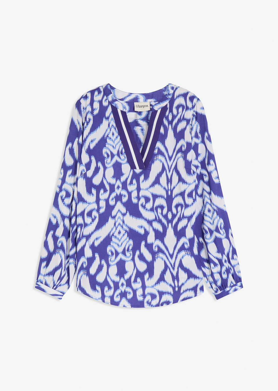 Τουνίκ από χυτή βισκόζη-Μπλε/Λευκό/Γαλάζιο-bonprix