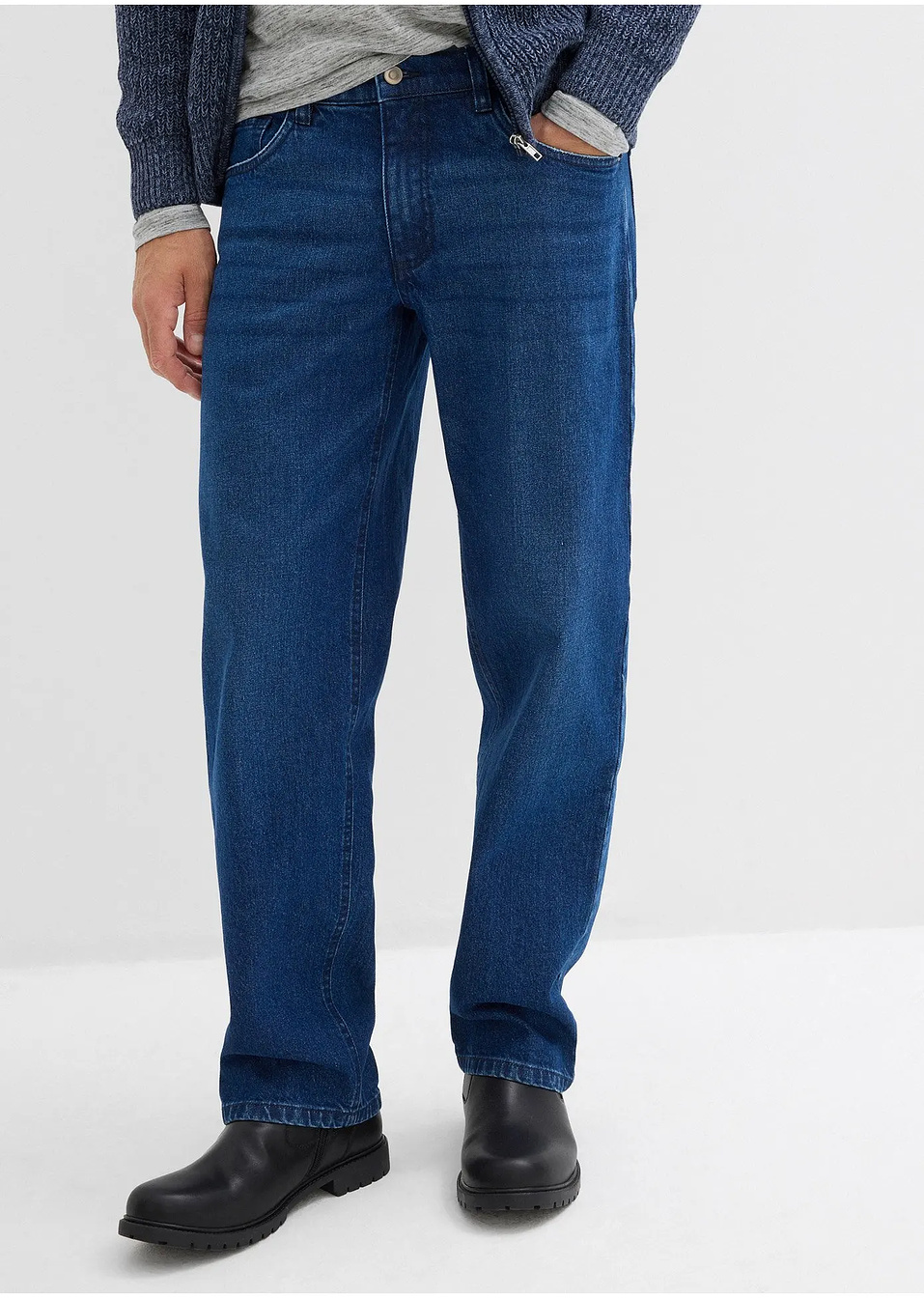 Ελαστικό τζιν loose fit, straight-bonprix