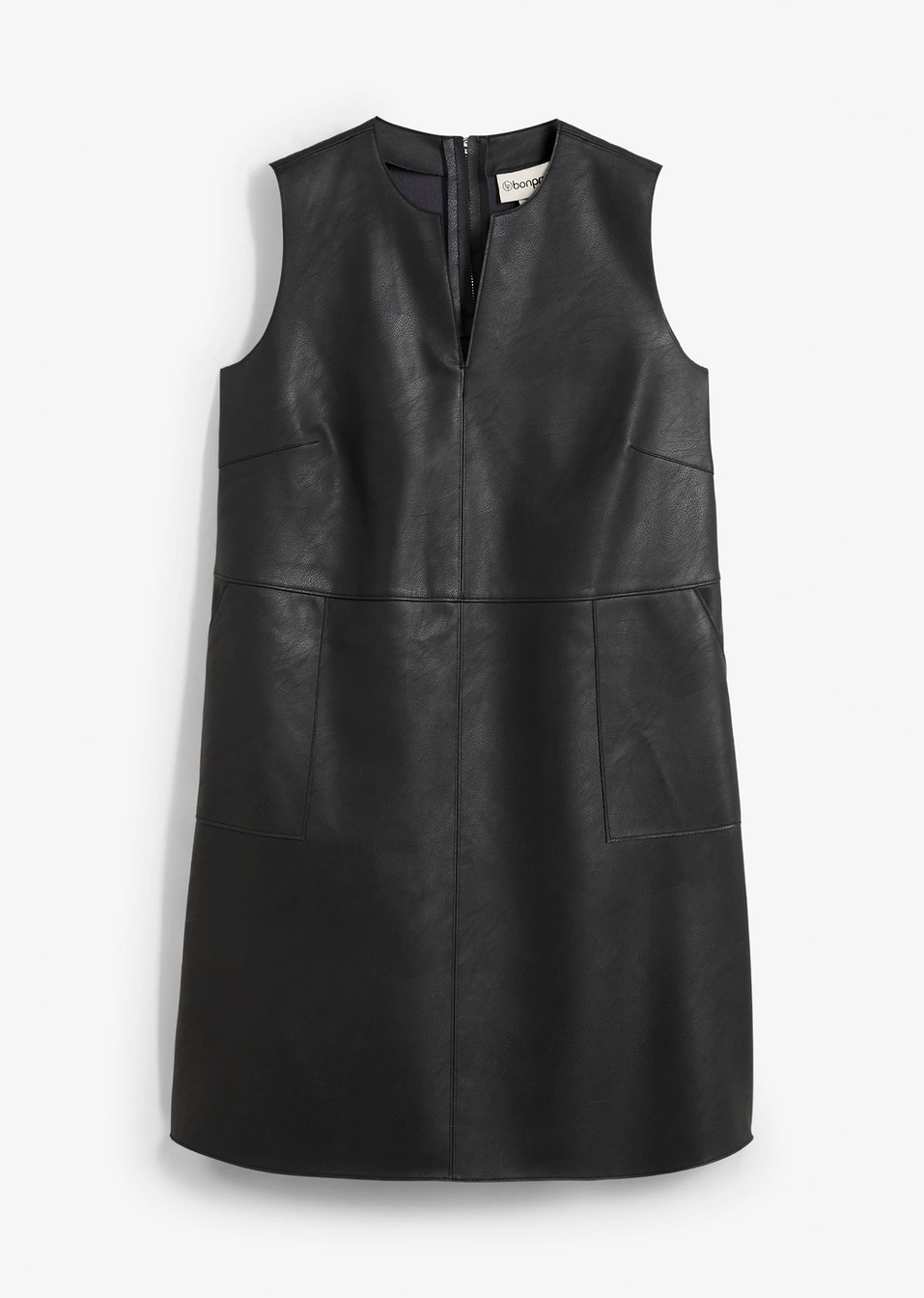 Φόρεμα από δερματίνη-Μαύρο-bonprix