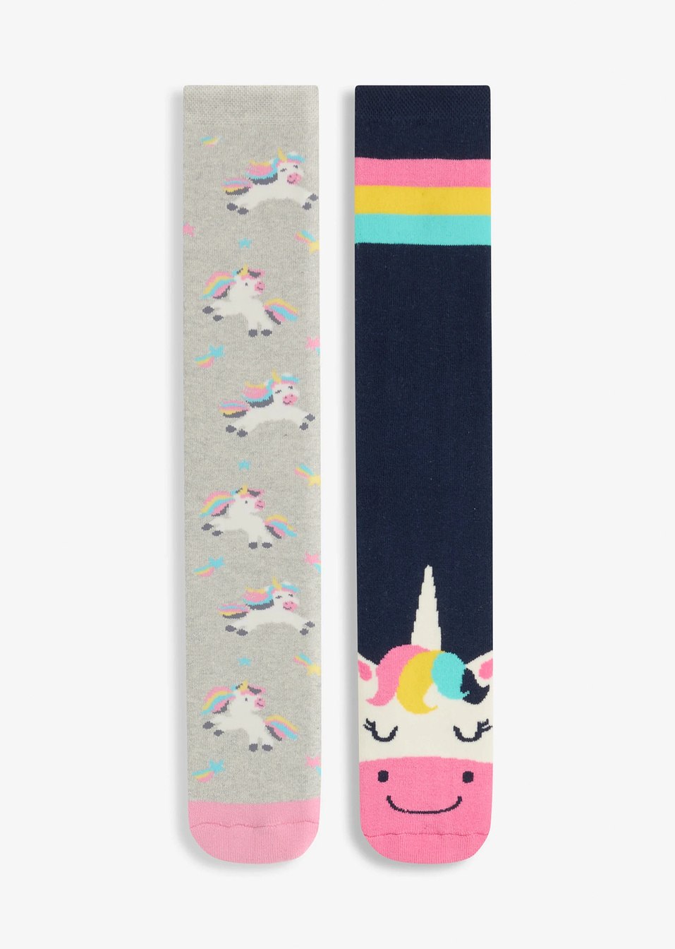 Ισοθερμικές κάλτσες (συσκευασία 2 ζευγαριών)-Μπλε σκούρο/Λευκό κρεμ/Ροζ του φλαμίνγκο/Τιρκουάζ-bonprix