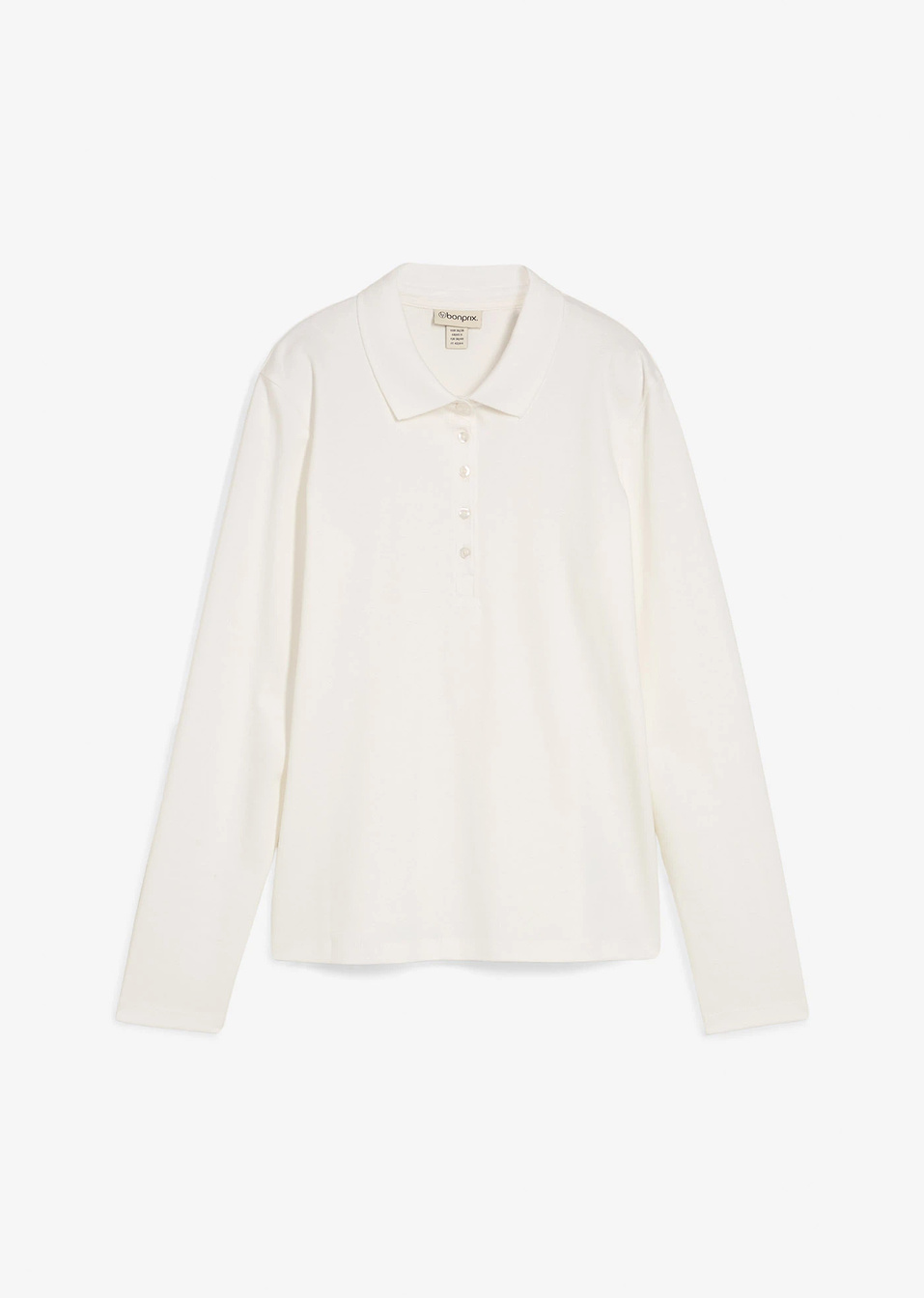 Πόλο από βιολογικό βαμβάκι-Λευκό κρεμ-bonprix