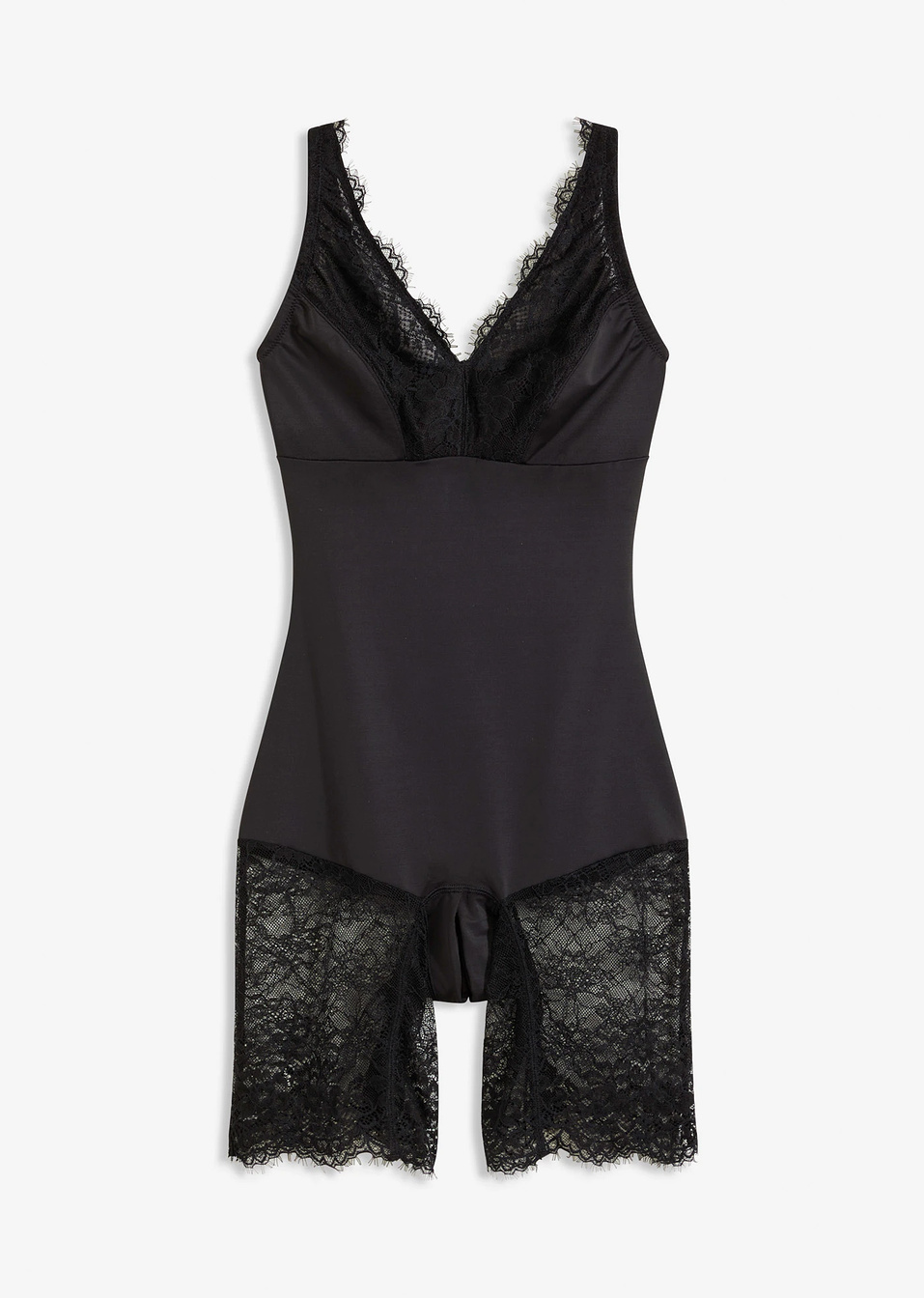 Κορμάκι που σμιλεύει με σορτς με μεσαίο αποτέλεσμα σμίλευσης-Μαύρο-bonprix