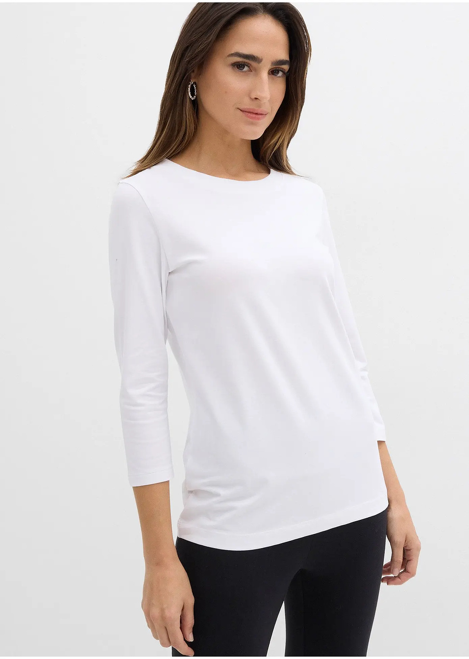 Μπλούζα με μανίκια 3/4 από βιολογικό βαμβάκι-bonprix