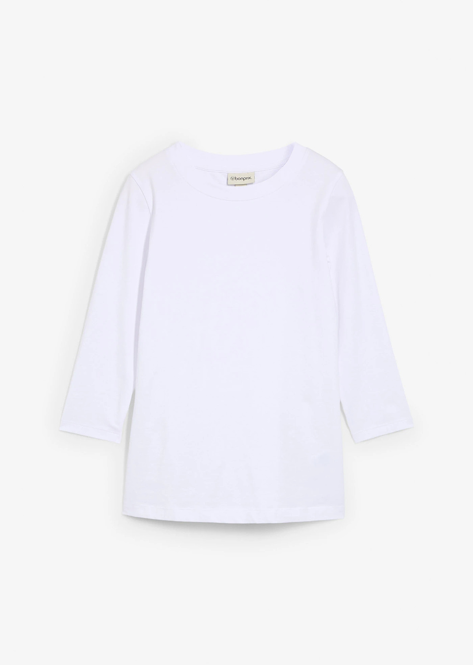 Μπλούζα με μανίκια 3/4 από βιολογικό βαμβάκι-Λευκό-bonprix