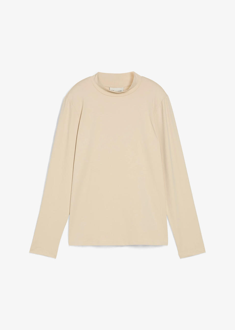 Μακρυμάνικη μπλούζα με ίσιο λαιμό-Της άμμου-bonprix