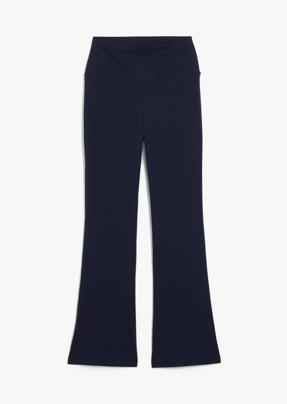 Ελαστικό παντελόνι καμπάνα από βιολογικό βαμβάκι-Μπλε σκούρο-bonprix