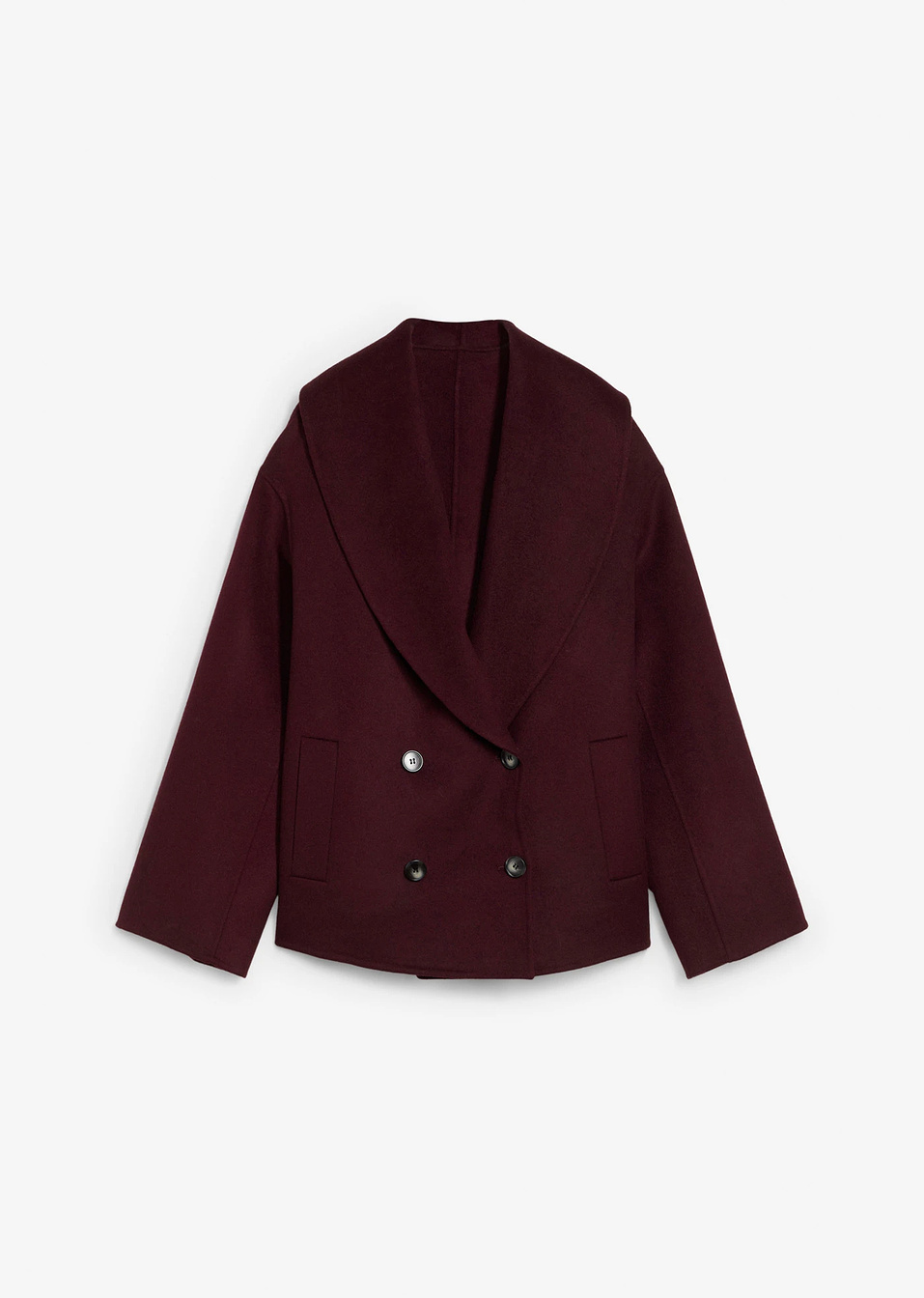 Τζάκετ με μαλλί-Μπορντό-bonprix
