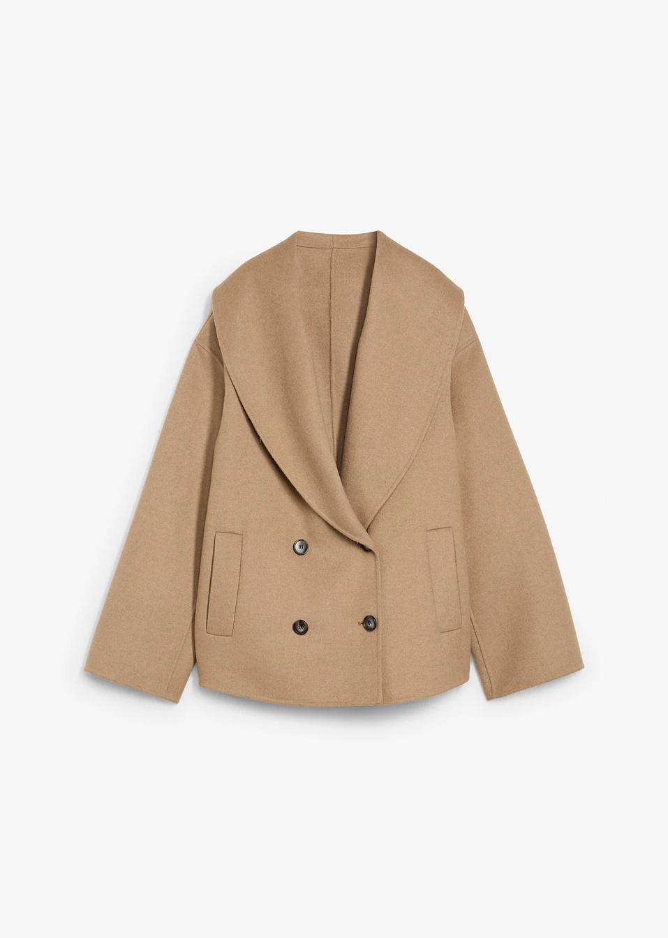 Τζάκετ με μαλλί-Μπεζ χακί-bonprix