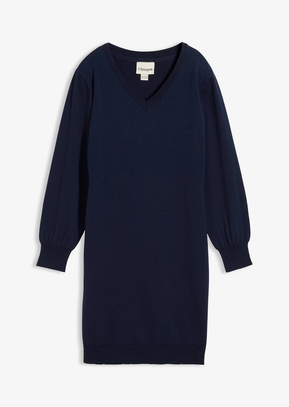 Πλεκτό φόρεμα-Μπλε σκούρο-bonprix