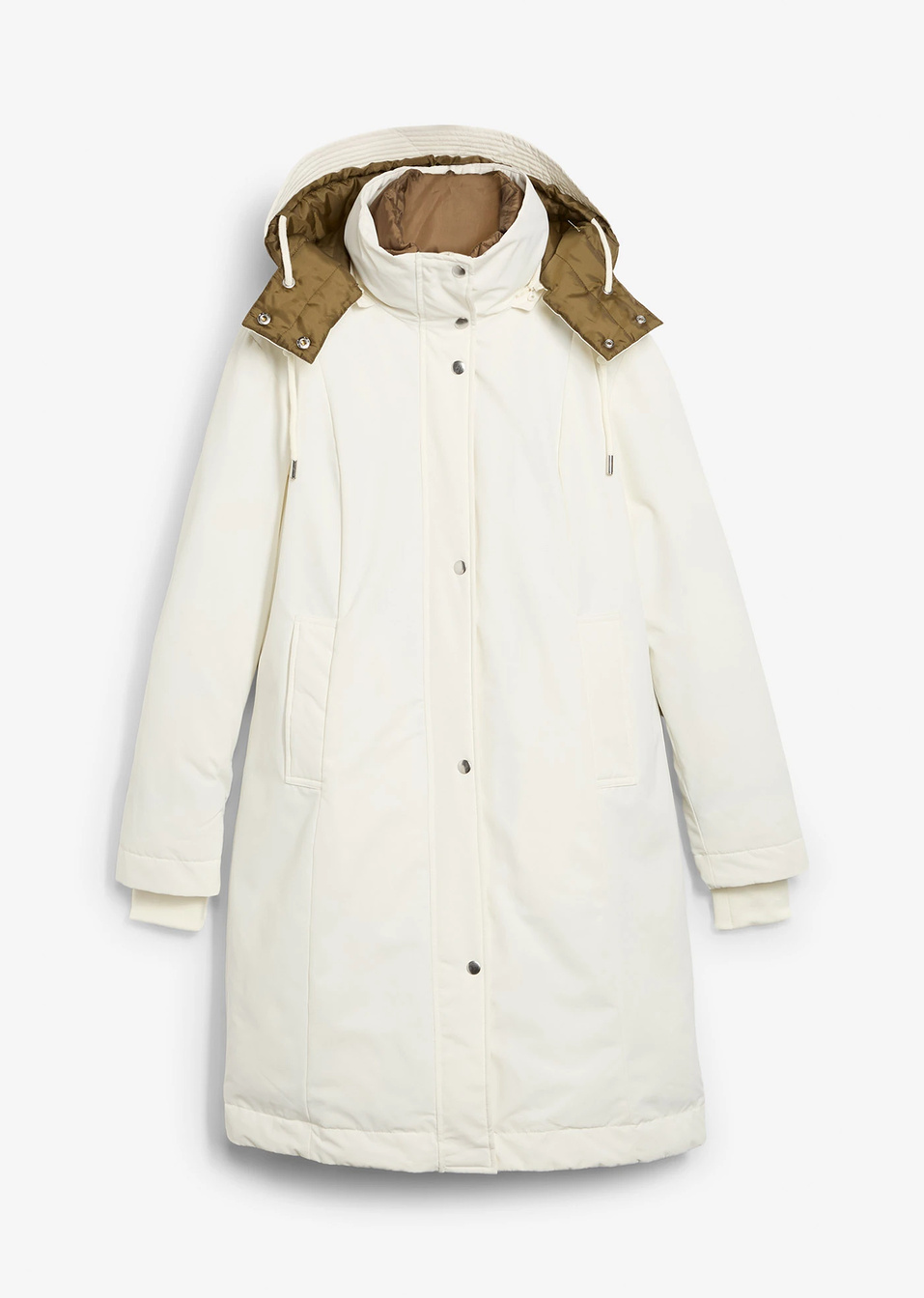 Υδατοαπωθητικό τζάκετ outdoor, look 2-σε-1-Λευκό κρεμ-bonprix