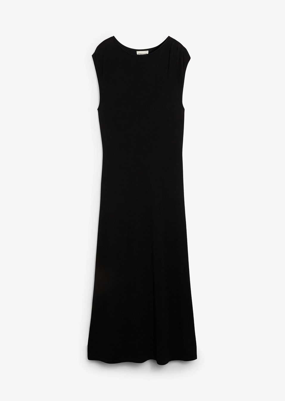 Πλεκτό φόρεμα από λεπτό νήμα από σύμμεικτη βισκόζη-Μαύρο-bonprix