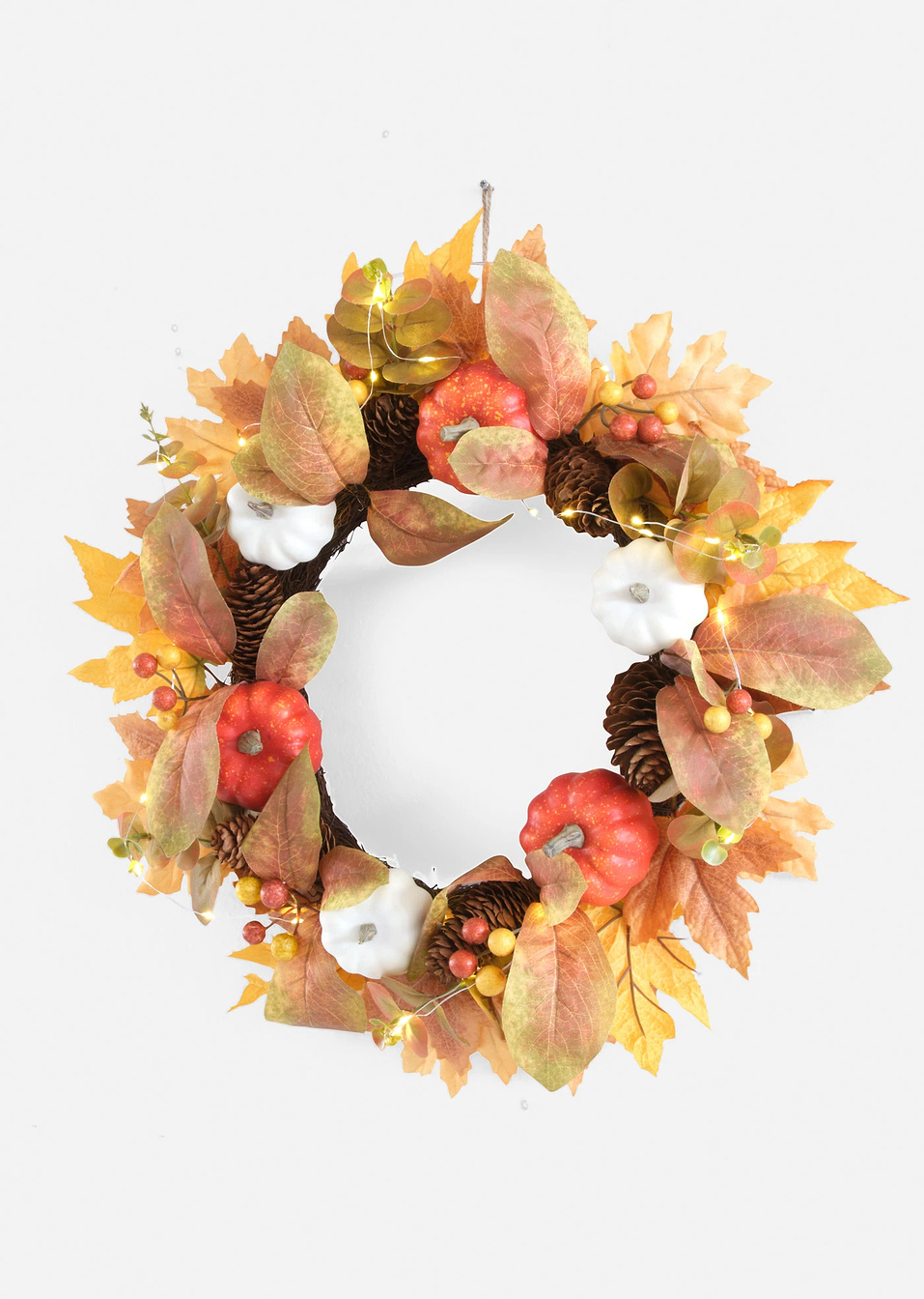 Κρεμαστό στεφάνι LED-Εκρού/Κίτρινο/Πορτοκαλί-bonprix