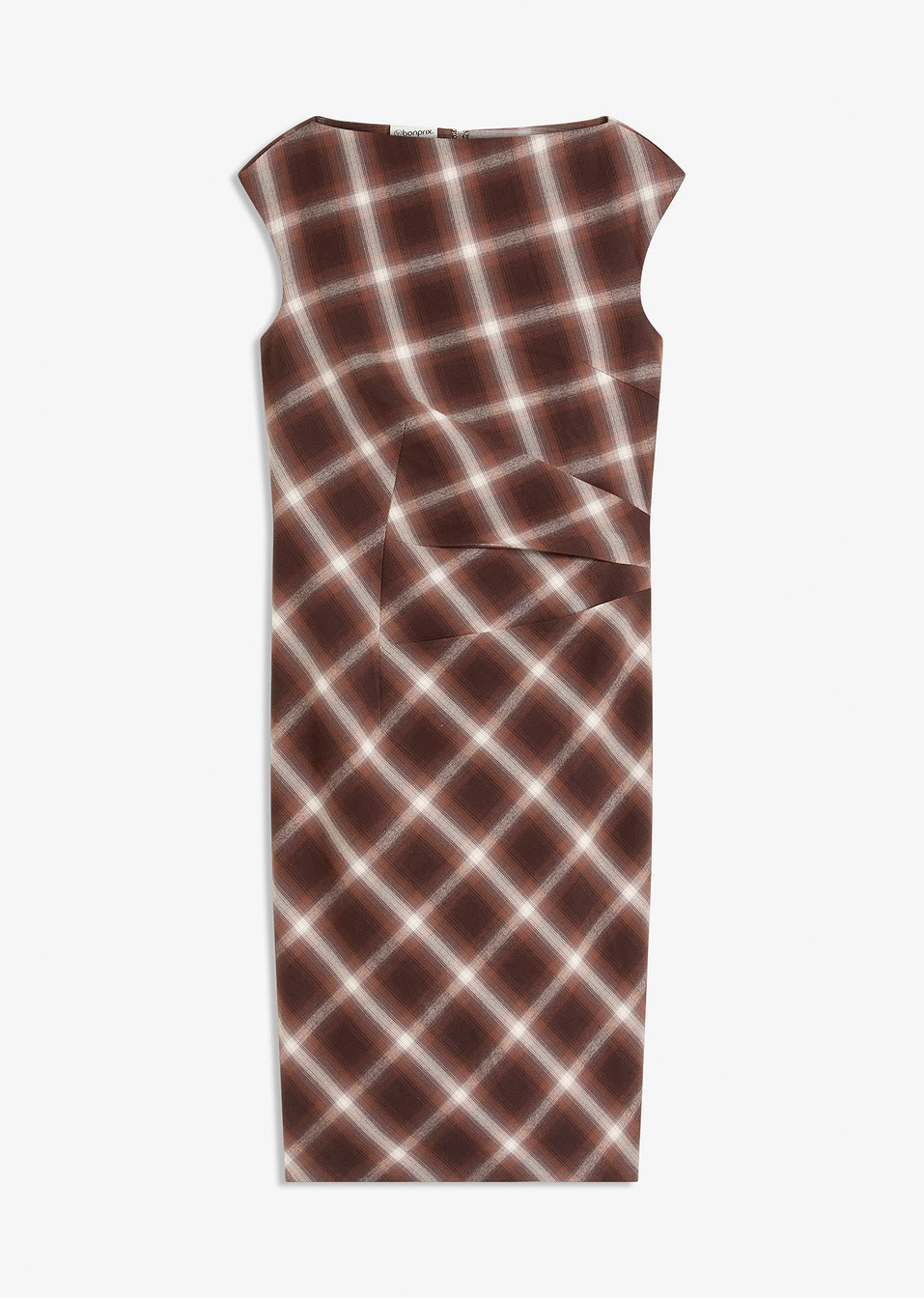 Καρό φόρεμα-Καφέ σκούρο/Καφέ μεσαίο/Ιβουάρ/Καφέ ανοιχτό καρό-bonprix
