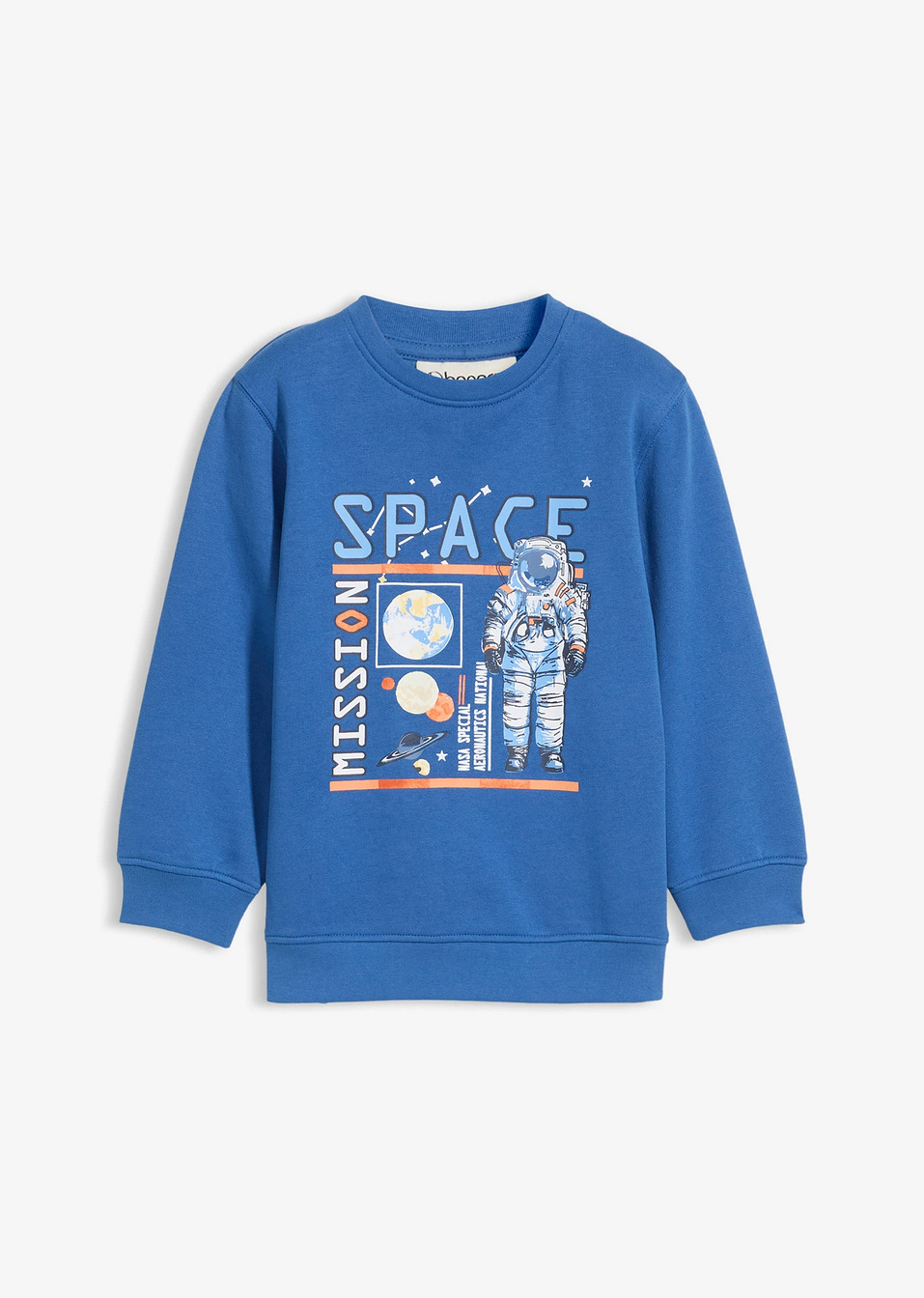 Φούτερ από μαλακό σύμμεικτο βαμβάκι-Μπλε-bonprix